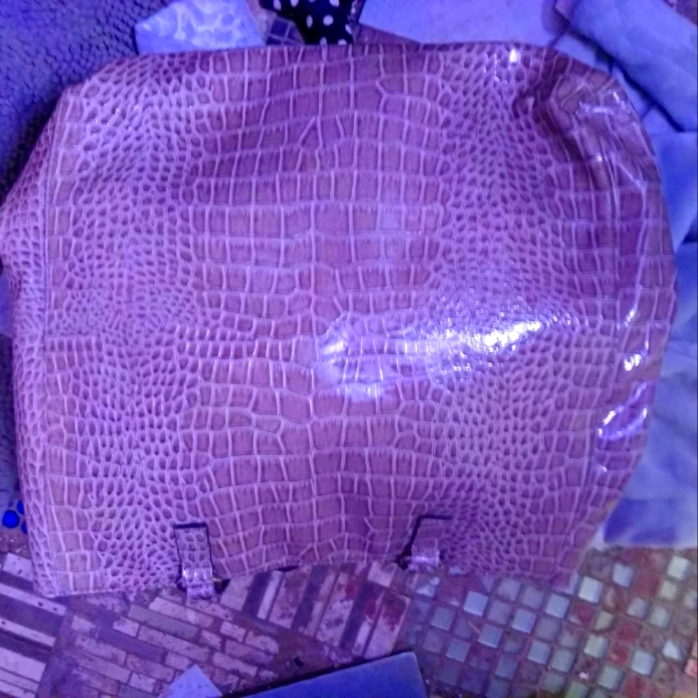 Huge snake skin print purse